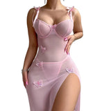 Lace See Through Sexy Lingerie Women Erotic Babydolls Nightdress Sexy Slim Dresses Female Exotic Chemises
