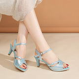 Sandals for Women's  New Summer Elegant Temperament High Heels Coarse Heels Fish Mouth Breathable Comfortable Fashion Pumps