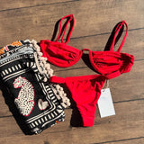 Bandeau Bikini Push Up Women Swimsuits 2024 Sexy Female Swimwear Brazilian Bikini Set Thong Biquini Swim Suits Solid Beachwear