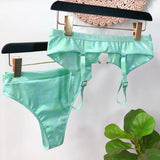 Sexy Bikini Push Up High Waist Swimwear Swimsuit Women Bronzing Snakeskin Print Bikinis Set Bathing Suit Female Metal Hoop Decor