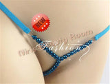 DEKA Elastic Crotchless High quality Real Pearl Thongs Women Low-Rise Hollow Sexy G-string Female Erotic Panties Underwear