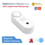 Zigbee Siren Alarm Smart Home Vibration Sensor Detection Security Alert TUYA Smart Life&Zigbee 2mqtt Version Work With Gateway