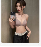 Comfort Strapless Bra for Small Bust Seamless Bralette Adjustable Anti-Peek Summer Wear Thin Back Design Women S-XL MOYISU