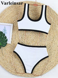 2026 New With Button Mid Waist Bikini Female Swimsuit Women Swimwear Two-Pieces Bikini Set Padded Bather Bathing Suit Swim V8315