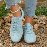 Comfortable Soft Sole Sneakers Women Plus Size 42 Faux Suede Lace Up Casual Shoes Woman 2026 Autumn Non Slip Sport Flats Female