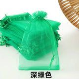 50pcs 7x9cm 9x12cm 10x15cm Sheer Organza Bags Wedding Party Candy Chocolate Bags Gift Pouches Jewelry Storage Drawstring Bags