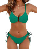 2026 Multicolor Textured Adjustable Tie Side Push Up Sexy Bikini Padded Swimwear For Women Beach Bathing Suit