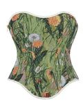 New court Corset dandelion plant flower lace-up and wear corset.