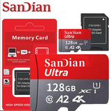High Speed SD Card 128GB 512GB Micro TF SD Memory Card U3 V30 A2 for Smartphone Android Phone Game Storage