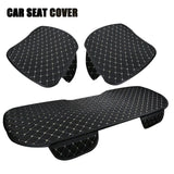 3Pcs Cotton and linen Car Seat Cover Set Universal Car Seat Cover Cushion All Season Car Seat Protector Interior Car Accessories