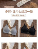 Summer Seamless Crop Top Bra Small Chest Gathered Thin Straps Back Accentuating Bralette Beachwear Light Support Wirefree AU