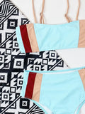 2026 Sexy Bikini Push Up Swimwear Swimsuit Women Patchwork High Waist Bikinis Set Bathing Suit Beach Bikini Taille Haute Tankini