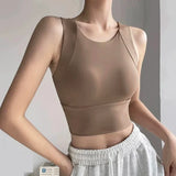 Women's Professional Shock-Absorbing Yoga Sports Vest One-Piece Gathering Sports Bra Running Collection with Breast Support