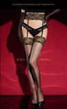 Aurora Garter Stockings Silky Smooth One-piece Shiny Stockings Lace Long Stockings Sexy Black Silk Pantyhose For Woman 2ZT5