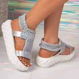 2026  Women Platform Sandals Summer Gladiator Sandals Shoes Thick Heels Ladies White Sandalias Casual