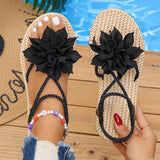 2026 NEW  Flower Wedge Sandals for Women Summer Fashion Platform Slippers Woman Lightweight Non Slip Beach