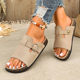 Fashion Buckle Summer Birken Slippers Women 2026 Plus Size 43 Platform Sandals Woman Clogs Thick Sole Beach Sandals Female