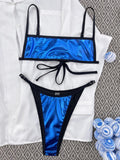 XS - L Shiny Mini Micro Bikini Women Swimwear Female Swimsuit Two-pieces Bikini Set High Cut Bather Bathing Suit Swim Beach Wear