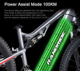 Electric Bicycle RANDRIDE YG90 1000W 48V17AH Hydraulic Brake E-bike with Full Suspension  21 Gears Shift Free Rack Electric bike