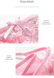 Hot Sexy Mesh Hollow Female Lingerie Transparent Crotchless Women Lace Open Crotch Beading Panties Underwear Erotic Costume