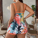 0XL - 4XL New Printed Bikini Plus Size Large Size Swimwear Women Swimsuit Female Two-Pieces Bikini Set Bather Bathing Suit V5901
