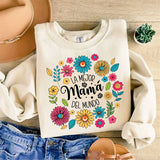 Spanish Happy Mother's Day Mom DIY Iron-On Heat Transfer Sticker Decals T-shirts Sweatshirts Bag Clothing Fabric Handmade Decor