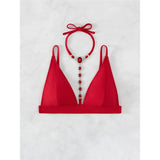Diamond Extreme Mini Micro Thong Bikini Women Swimwear Female Swimsuit Two-Pieces Bikini Set Bather Bathing Suit Swim Lady V4329