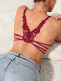 Butterfly lace Backless Style sexy bras Fashion Comfortable women's bra Front closure push-up bra