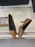 2026 Spring New Women Pointed Toe Shallow Pumps Slip on Shoes French Shallow Heel Elegant Dress Pumps OL Dress Party Shoes Mujer