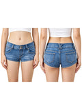Fashion Women's Mini Denim Shorts with Pockets Skinny Low Rise Jean Shorts for Daily Club Y2K Sexy Hot Short Pants Summer