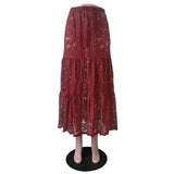 Mesh Sheer Lace Skirts Women High Waist Street Fashion Loose Hollow Out Long Skirt Party Sexy Patchwork Clubwear 2026 50JZ