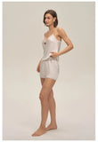 Summer home suspender shorts set casual and comfortable home wear lace women's pajamas