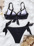 Sexy Knotted Underwired Bra Cup Bikini Women Swimsuit Female Swimwear Two-pieces Bikini Set Push Up Bikinis Bathing Suit Swim