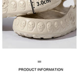 New Personalized Skull Design Men Slippers 2024 Summer Outdoor Fun Slides Thick Bottom of Beach Non-slip Leisure Women Sandals