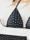 3 Pieces Triangle Halter Bikini 2026 Women & Beach Skirt Swimwear Female Printed Swimsuit Bathers Bathing Swimming Swim Suit