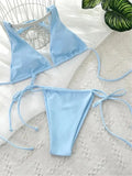Sexy 12 Color Halter Mini Micro Thong Bikini Female Swimsuit Women Swimwear Two-pieces Bikini set Bather Bathing Suit Swim Lady
