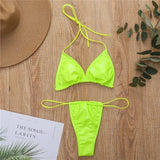 DEKA Shiny PU Mini Micro Bikini 2025 Women Swimsuit Female Brazilian Swimwear Two Pieces Bikini Set High Cut Bathing Suit Swim