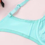 Sexy Womens Bras Ultra-Thin Perspective Deep V Lace Sheer Plus Size Bra Female Underwear Lingerie BH Tops D E F Cup