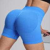 High Impact Summer Yoga Shorts Sportswear Woman Gym Seamless Workout High Waist Shorts w/Tummy Control Running Fitness Leggings