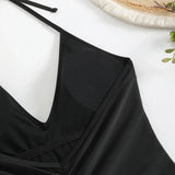 2026 Halter Swimsuit One Piece Backless Solid Swimwear Women Bathers Bathing Swimming Swim Suit Padded Beachwear Summer