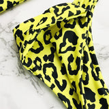 New S - XL Sexy Hot Pink Leopard Bikini Women Swimwear Female Swimsuit Two-piece Bikini set Bather Bathing Suit Swim Lady V871P