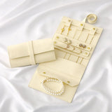 Portable Jewelry Case Roll Bag Foldable Travel Organizer Bags Earrings Rings Necklaces Brooches Storage Bag For Women Girls