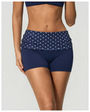Summer Striped Polka Dot Contrast High Waist Yoga Shorts Hip Lifting Sports Tights Outdoor Workout Fitness Gym Running Pants
