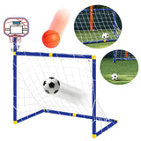 Kmoist 2 In 1 Sports Toy Basketball Stand Football Goal