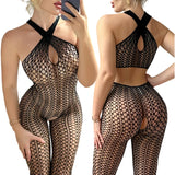 Sexy Woman Lingerie Hot Fishnet Bodystocking Erotic  Nightdress Crotchless Sexy Women's Underwear Lace Bodysuit Cosplay Costume