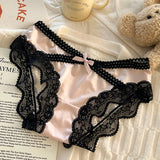 Sexy lace panties pure lust bow comfortable low waist girl briefs