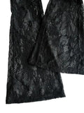 Women's summer lace see-through high-waist flared pants sexy bootcut trousers hot girl style