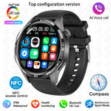 BOXUXING 2026 New GPS NFC Smart Watch 5 Pro Men 360*360 AMOLED Screen Heart rate Bluetooth Call IP68 Waterproof Man Smartwatch