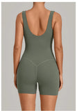 New Summer U-neck Beautiful Back Yoga Jumpsuit Women Sleeveless Tight Sports One Piece Suit Outdoor Gym Running Fitness Overalls