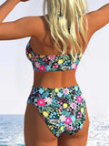 Sexy Pink Leopard Print Gradient Bikini Set Women Drawstring V Neck Push Up High Waist Swimsuit 2026 Beach Bathing Suit Swimwear